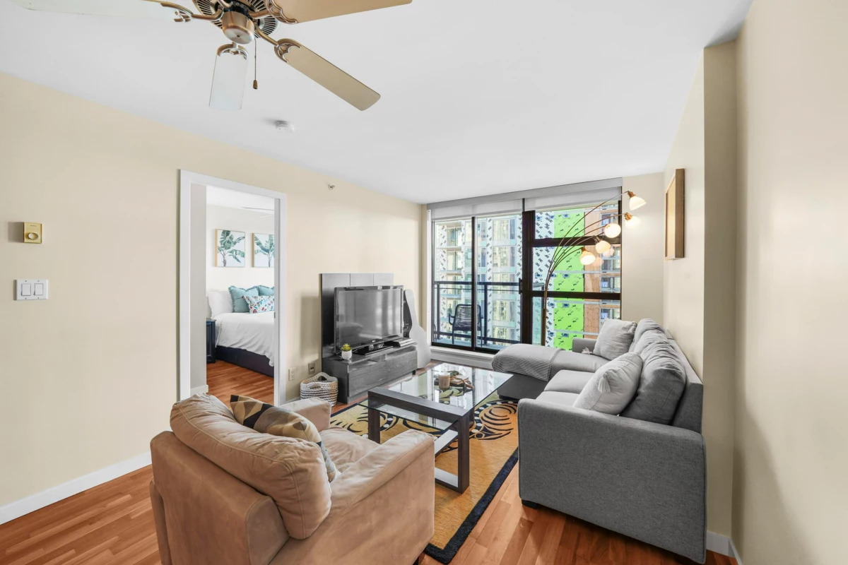 Living Room Photo of 2107 1295 Richards Street, Vancouver, BC