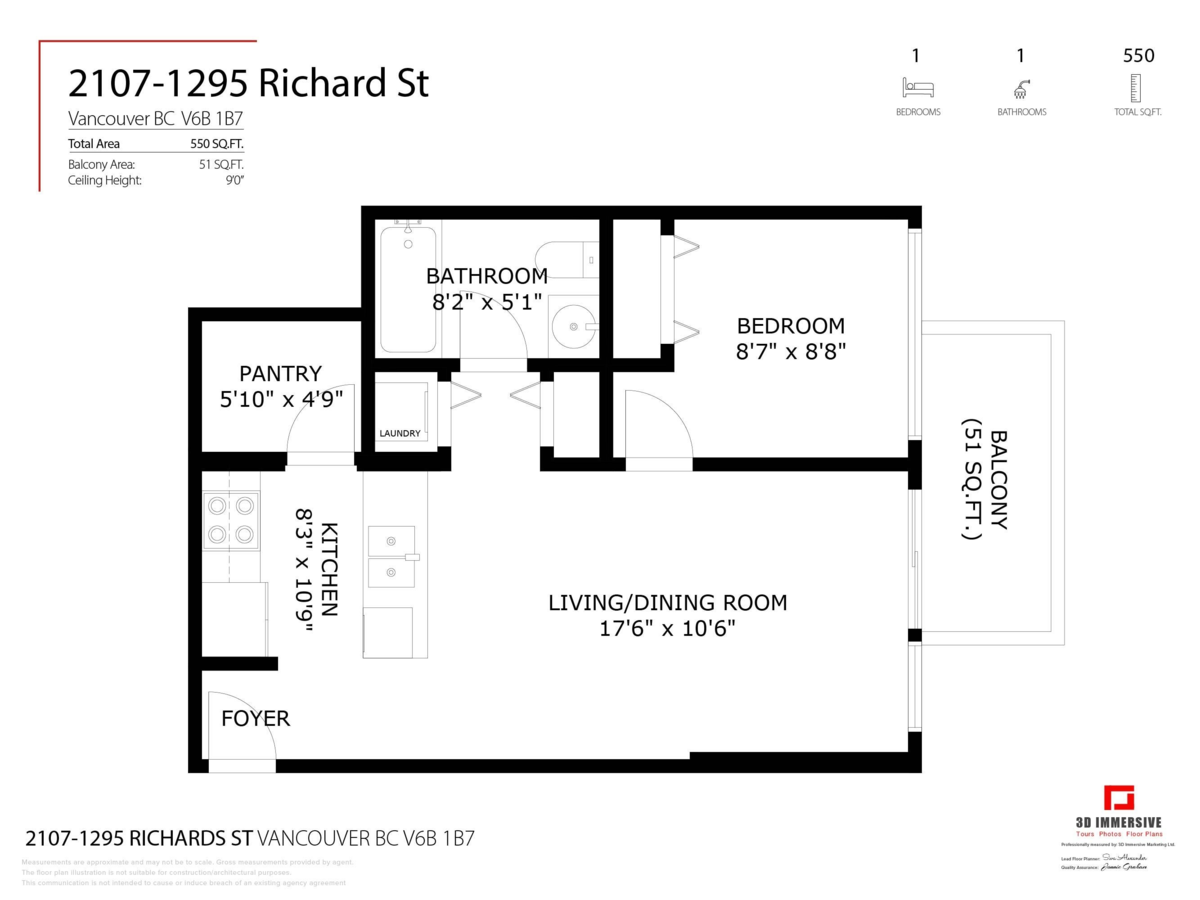 Outdoor Patio Photo of 2107 1295 Richards Street, Vancouver, BC