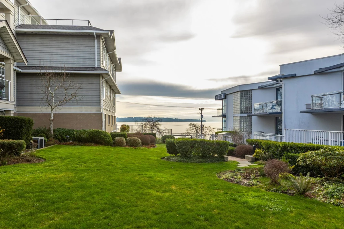 Aerial View of 105 15621 Marine Drive, White Rock, BC