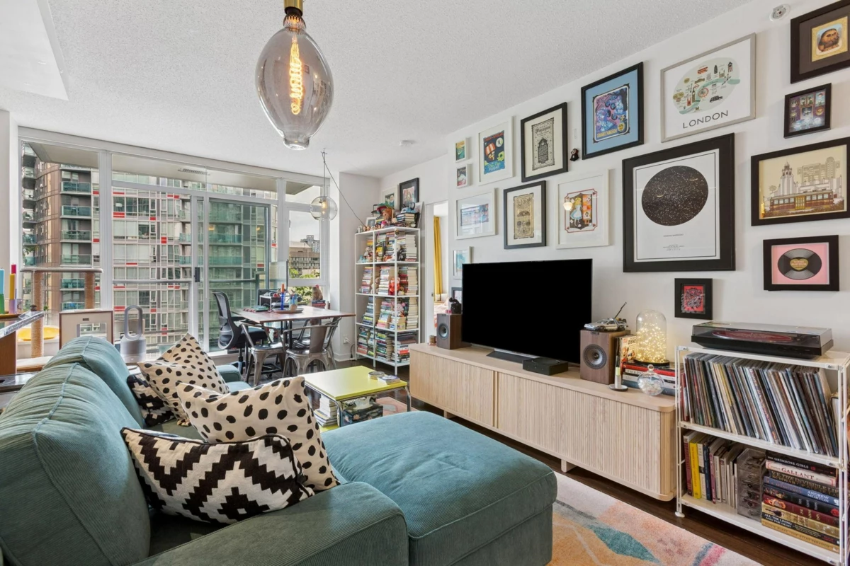 Living Room Photo of 1003 821 Cambie Street, Vancouver, BC