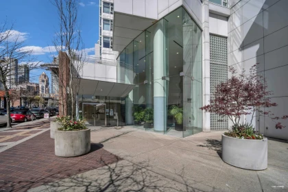 Aerial View of 1707 1199 Marinaside Crescent, Vancouver, BC