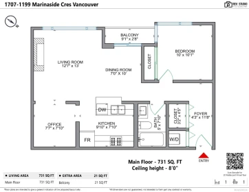 Loft / Bonus Room Photo of 1707 1199 Marinaside Crescent, Vancouver, BC