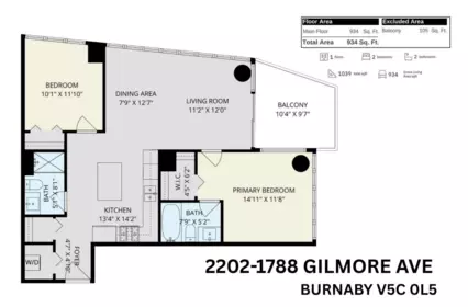 Outdoor Deck Photo of 2202 1788 Gilmore Avenue, Burnaby, BC
