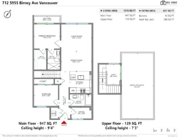 Outdoor Deck Photo of 712 5955 Birney Avenue, Vancouver, BC