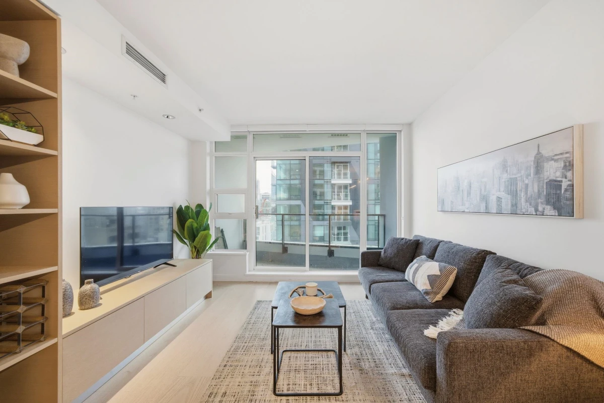 Living Room Photo of 2606 1289 Hornby Street, Vancouver, BC