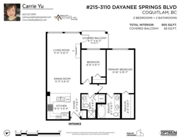 Hallway Photo of 215 3110 Dayanee Springs Boulevard, Coquitlam, BC