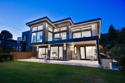 Aerial View of 2423 Mathers Avenue, West Vancouver, BC