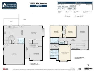 Aerial View of 20234 93a Avenue, Langley, BC