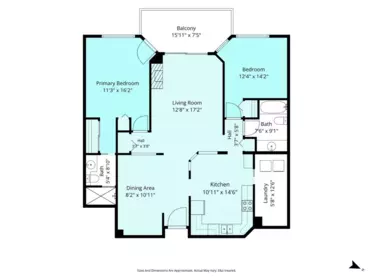 Aerial View of 206 7651 Amber Drive, Chilliwack, BC
