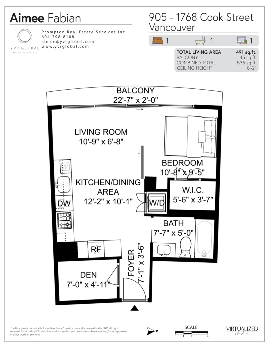 Exterior Rear Photo of 905 1768 Cook Street, Vancouver, BC