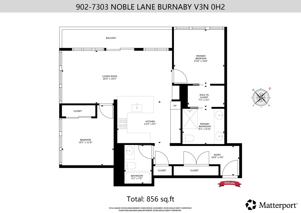 Aerial View of 902 7303 Noble Lane, Burnaby, BC