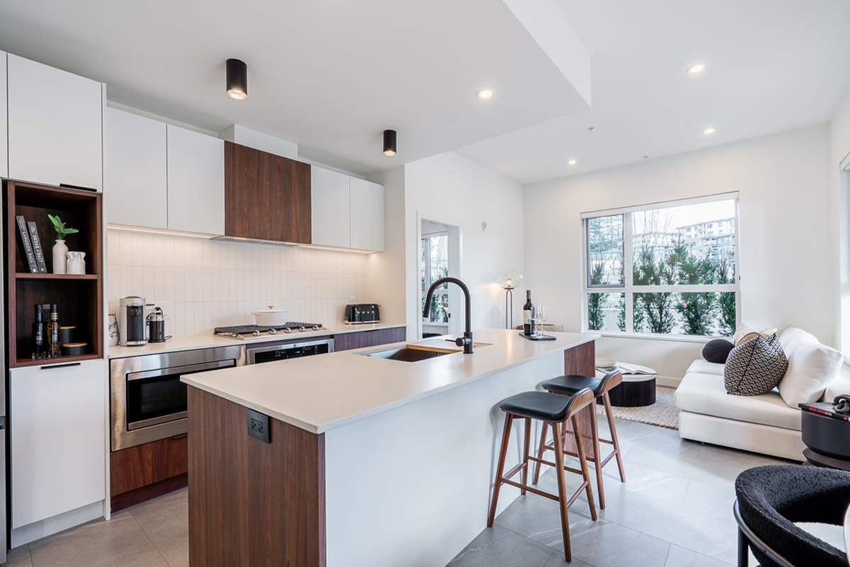 Exterior Rear Photo of 110 623 Kemsley Avenue, Coquitlam, BC