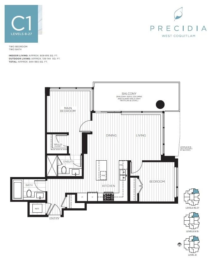 Exterior Rear Photo of 1603 699 Whiting Way, Coquitlam, BC