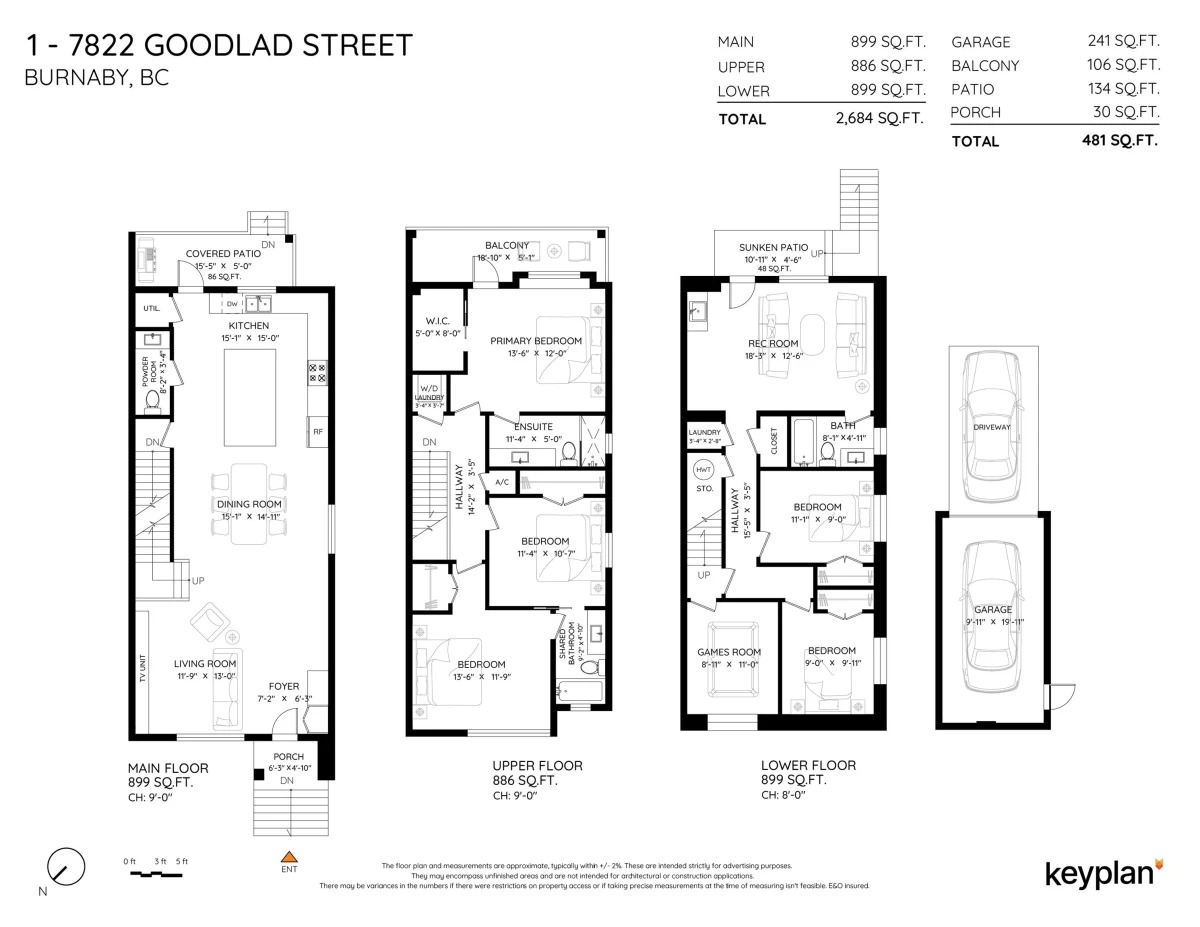 Exterior Rear Photo of 1 7822 Goodlad Street, Burnaby, BC