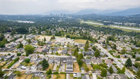 Aerial View of 1 7822 Goodlad Street, Burnaby, BC