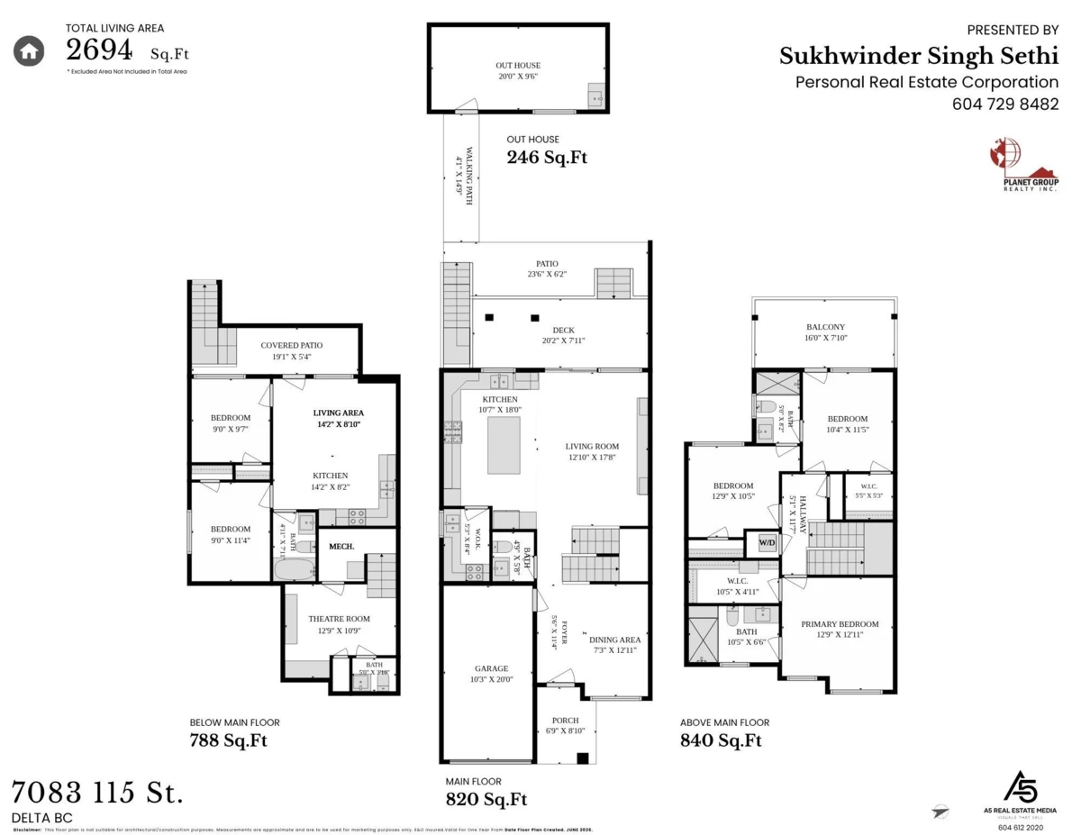 Exterior Rear Photo of 7083 115 Street, Delta, BC