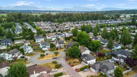 Aerial View of 6322 171a Street, Surrey, BC