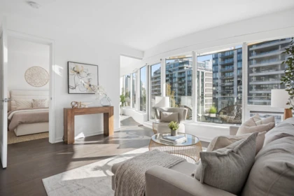 Living Room Photo of 606 1661 Ontario Street, Vancouver, BC