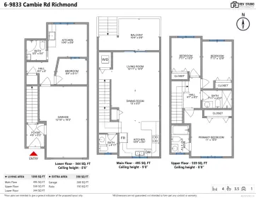 6 9833 Cambie Road, Richmond, BC, Richmond — Townhouse for sale