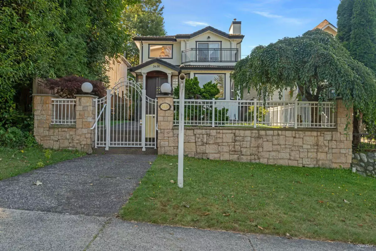 Aerial View of 3436 Cambridge Street, Vancouver, BC