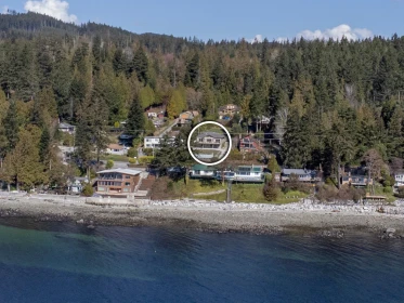 Aerial View of 6682 Sunshine Coast Highway, Sechelt, BC