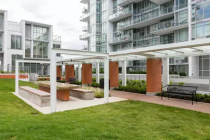 Outdoor Patio Photo of 501 258 Nelson's Court, New Westminster, BC