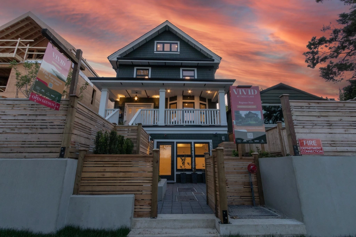 Aerial View of 3381 Victoria Drive, Vancouver, BC