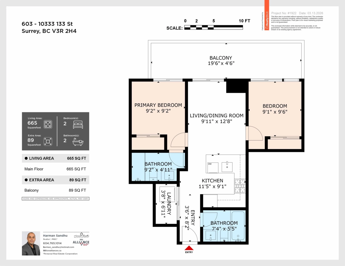Exterior Rear Photo of 603 10333 133 Street Street, Surrey, BC