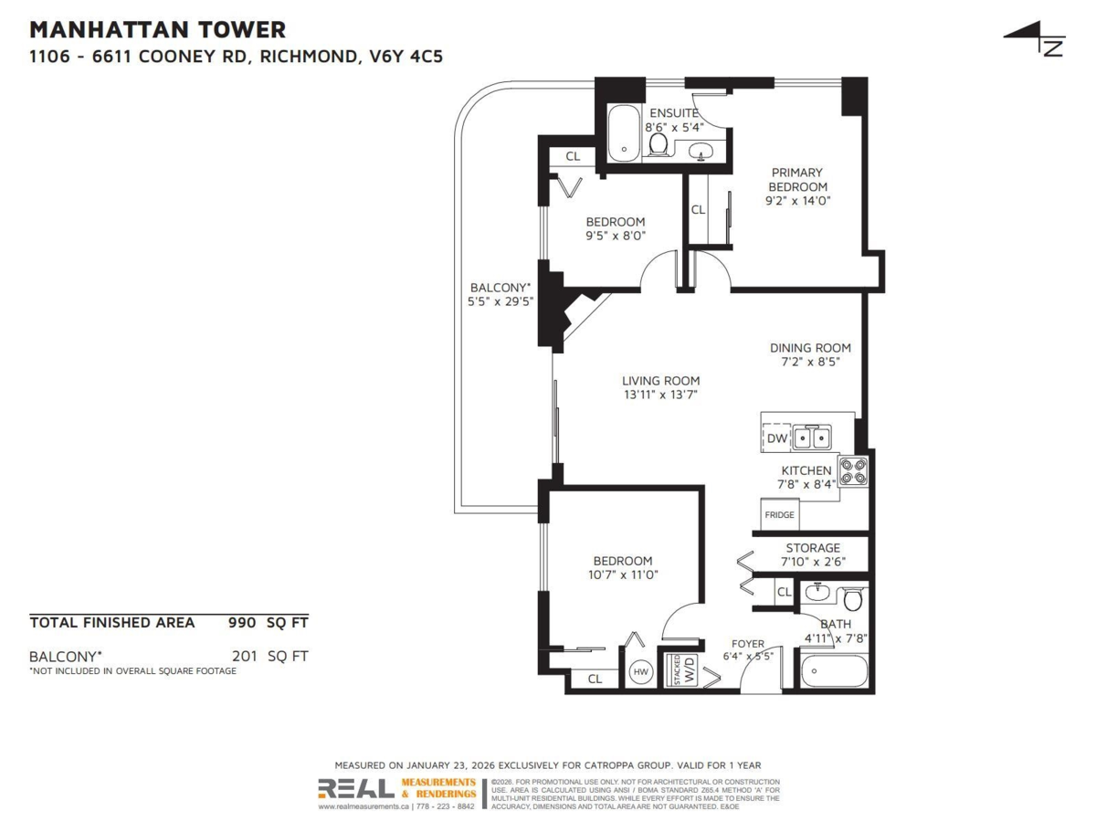 Powder Room Photo of 1106 6611 Cooney Road, Richmond, BC