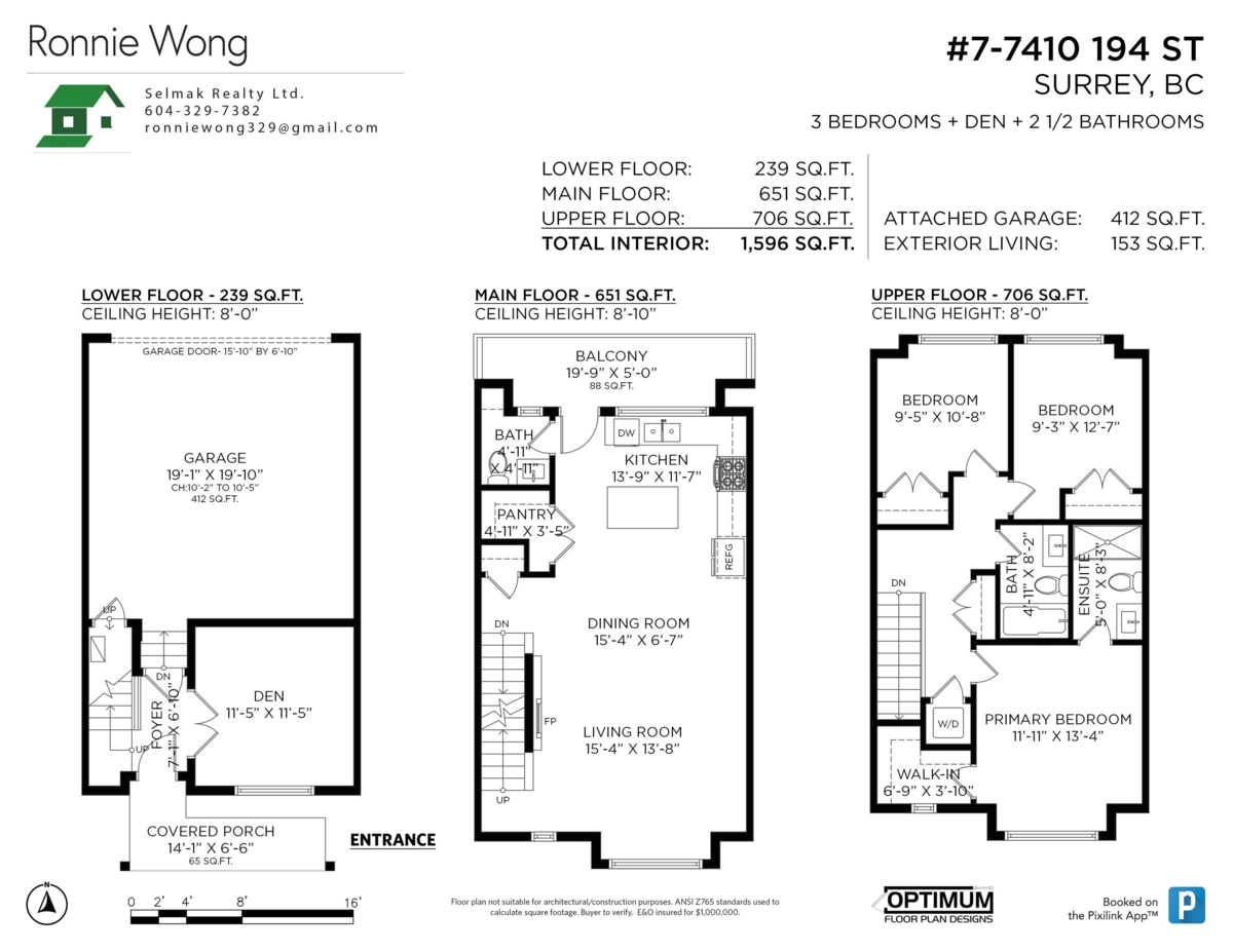 Basement Recreation Room Photo of 7 7410 194 Street, Surrey, BC