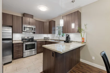 Kitchen Island Photo of 207 3888 Norfolk Street, Burnaby, BC