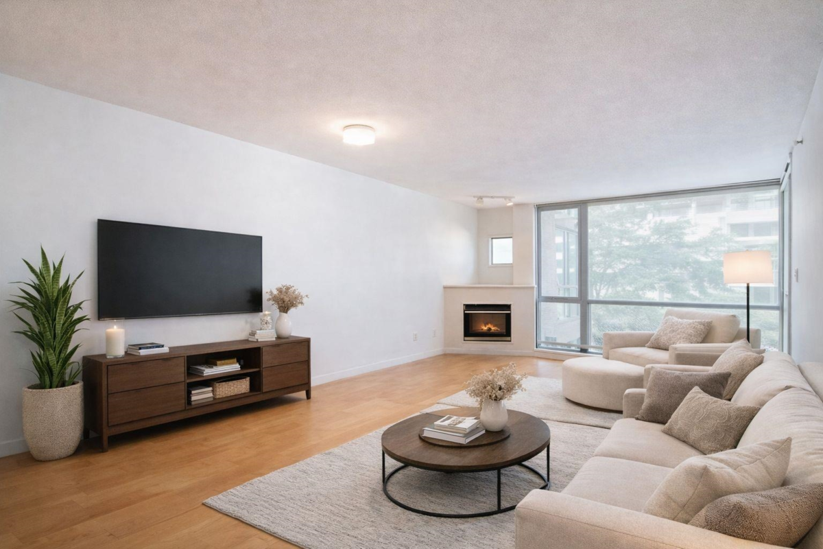 Living Room Photo of 609 7831 Westminster Highway, Richmond, BC