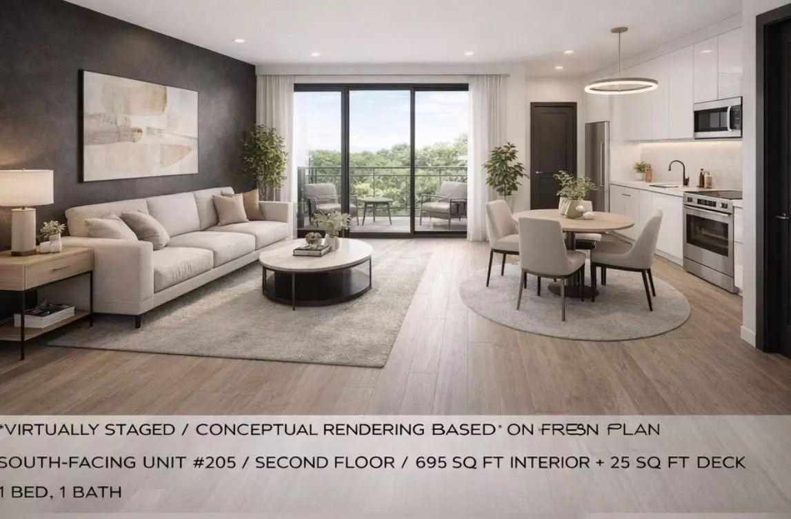 Living Room Photo of 205 120 E 4th Street, North Vancouver, BC