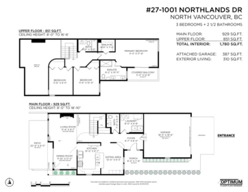 Aerial View of 27 1001 Northlands Drive, North Vancouver, BC