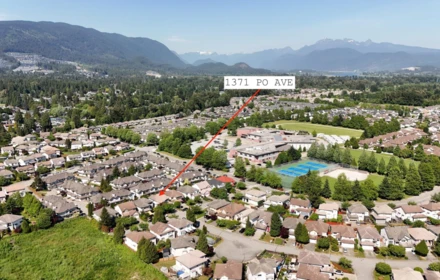 Aerial View of 1371 Po Avenue, Port Coquitlam, BC