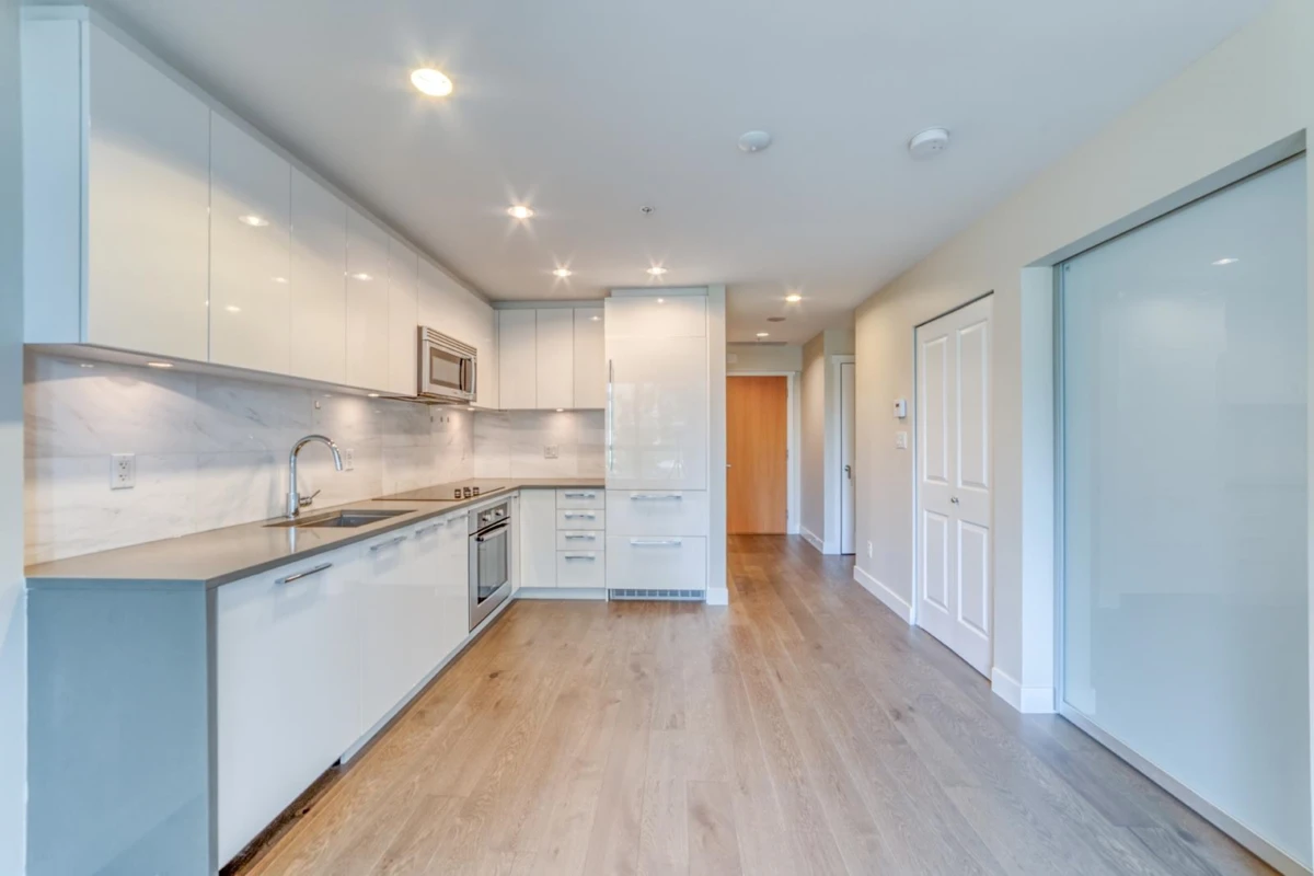 Living Room Photo of 506 5728 Berton Avenue, Vancouver, BC