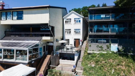 Aerial View of 416 Marine Drive, Gibsons, BC