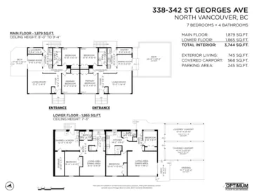 Aerial View of 338-342 St. Georges Avenue, North Vancouver, BC