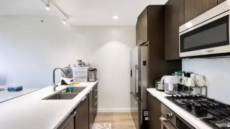 Kitchen Island Photo of 703 3333 Sexsmith Road, Richmond, BC