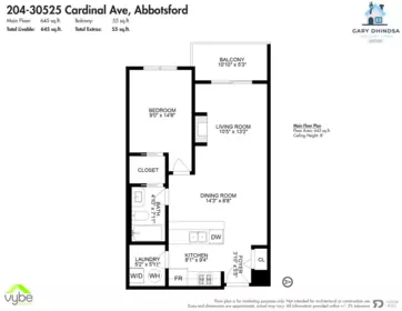 Living Room Photo of 204 30525 Cardinal Avenue, Abbotsford, BC