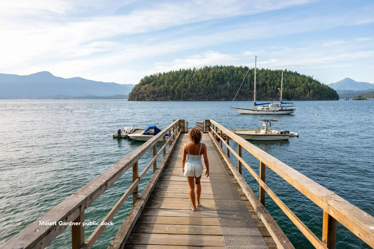 Aerial View of 1558 Mount Gardner Road, Bowen Island, BC