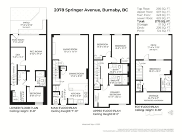 Loft / Bonus Room Photo of 2078 Springer Avenue, Burnaby, BC