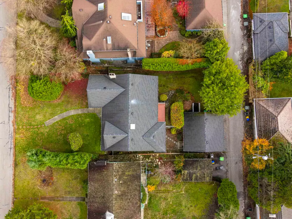 Aerial View of 1270 W 46th Avenue, Vancouver, BC