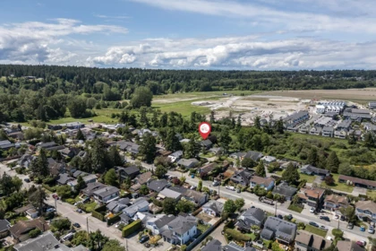 Aerial View of 219 65b Street, Delta, BC