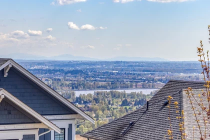 Aerial View of 1438 Strawline Hill Street, Coquitlam, BC