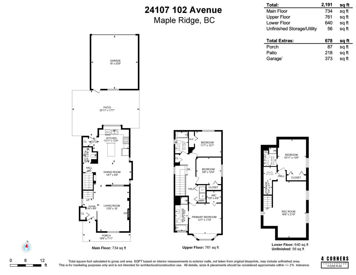 Aerial View of 24107 102 Avenue, Maple Ridge, BC