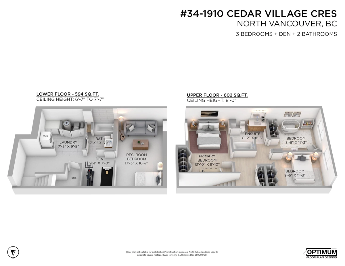 Aerial View of 34 1910 Cedar Village Crescent, North Vancouver, BC