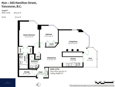 Outdoor Deck Photo of 501 888 Hamilton Street, Vancouver, BC