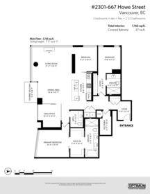 Aerial View of 2301 667 Howe Street, Vancouver, BC