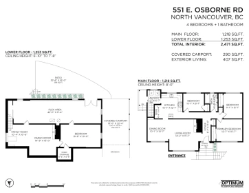 Basement Recreation Room Photo of 551 E Osborne Road, North Vancouver, BC